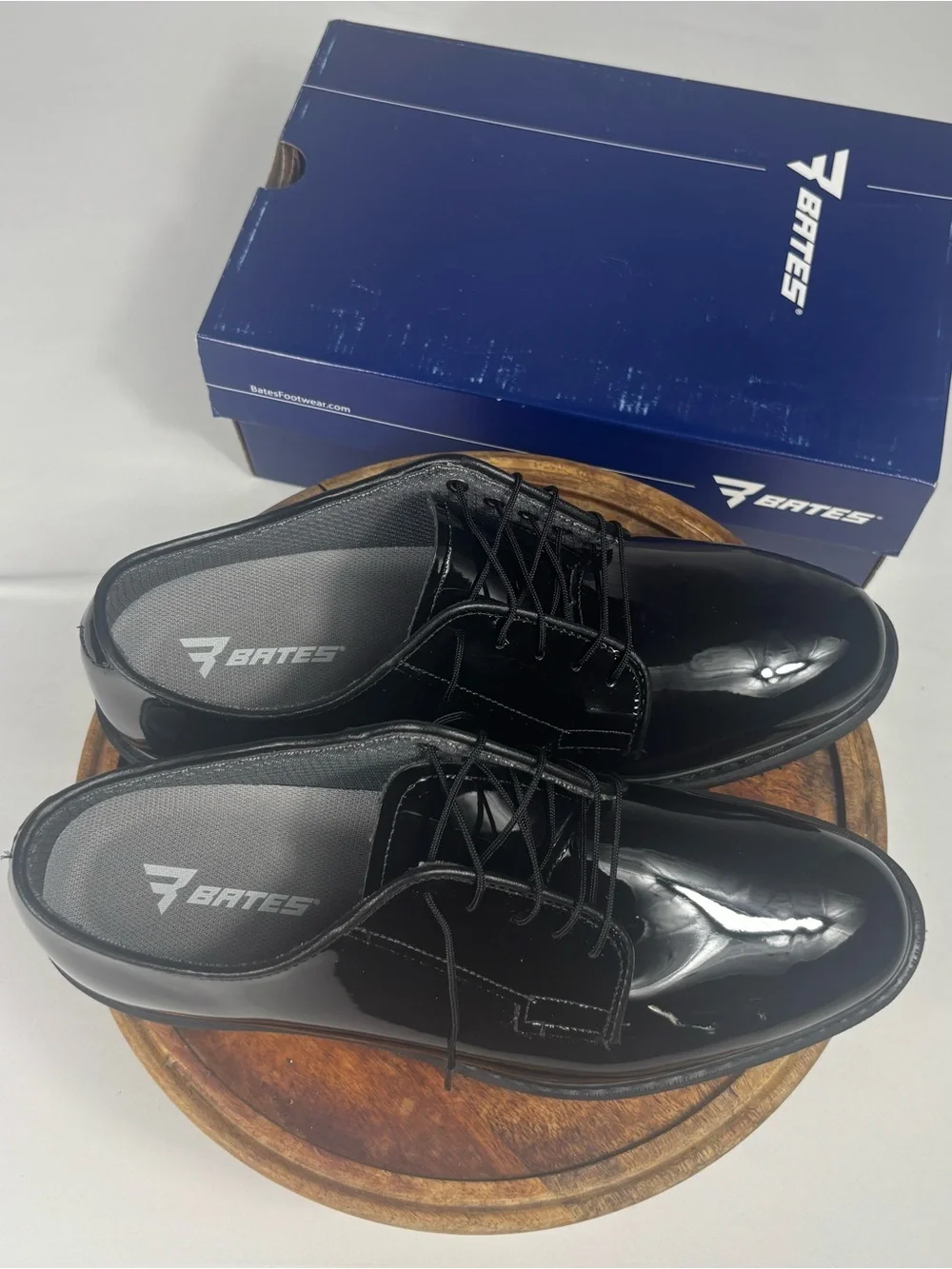 Bates Lites Men’s High Gloss Uniform Oxford Shoes 9D